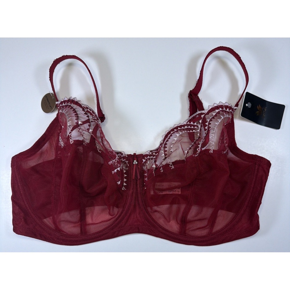 Wacoal Ultimate Lift Unlined Underwire Bra 855304 38DDD Red Lace NWT Womens